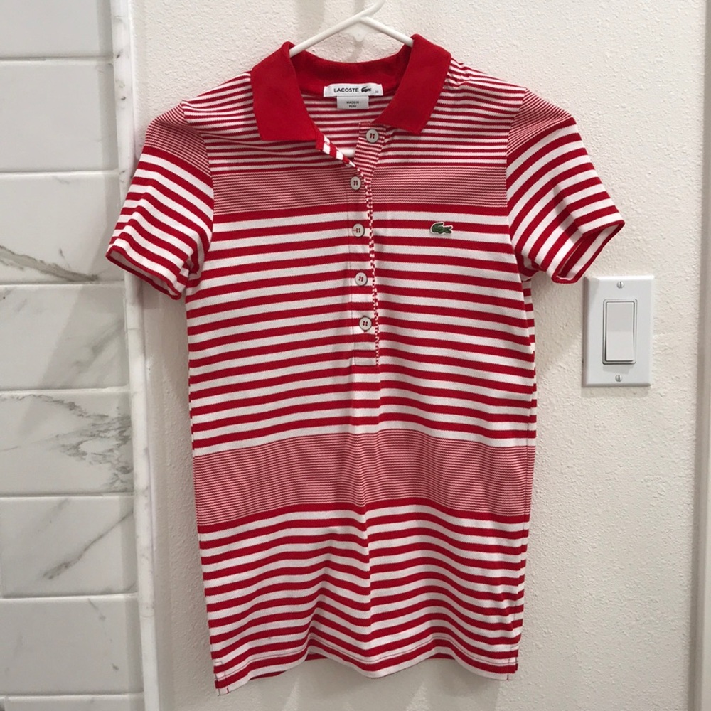 Lacoste Striped Polo Top